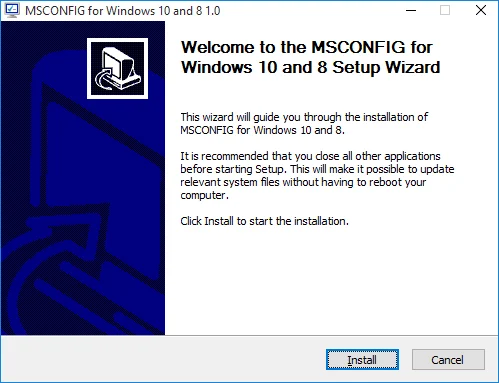 系统配置实用程序(msconfig)安装程序