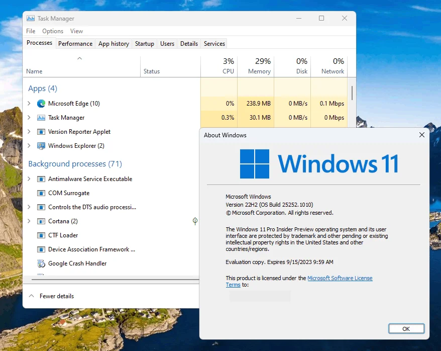 Win10 任务管理器(Task Manager)运行画面